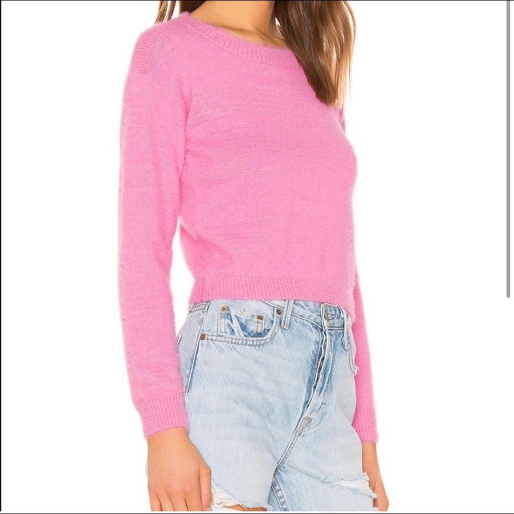Pink cropped sweater